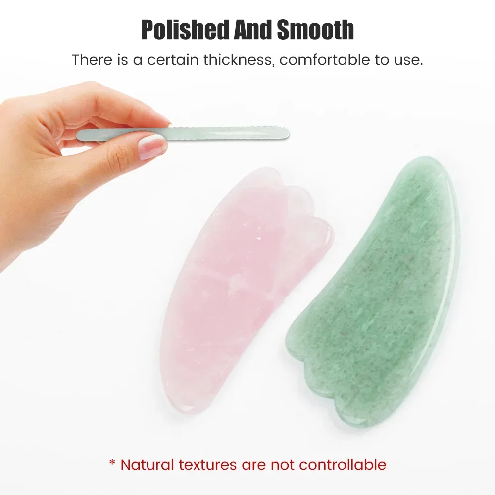 Gua Sha Tool Rose Quartz - Tablero de masaje Gua Sha de