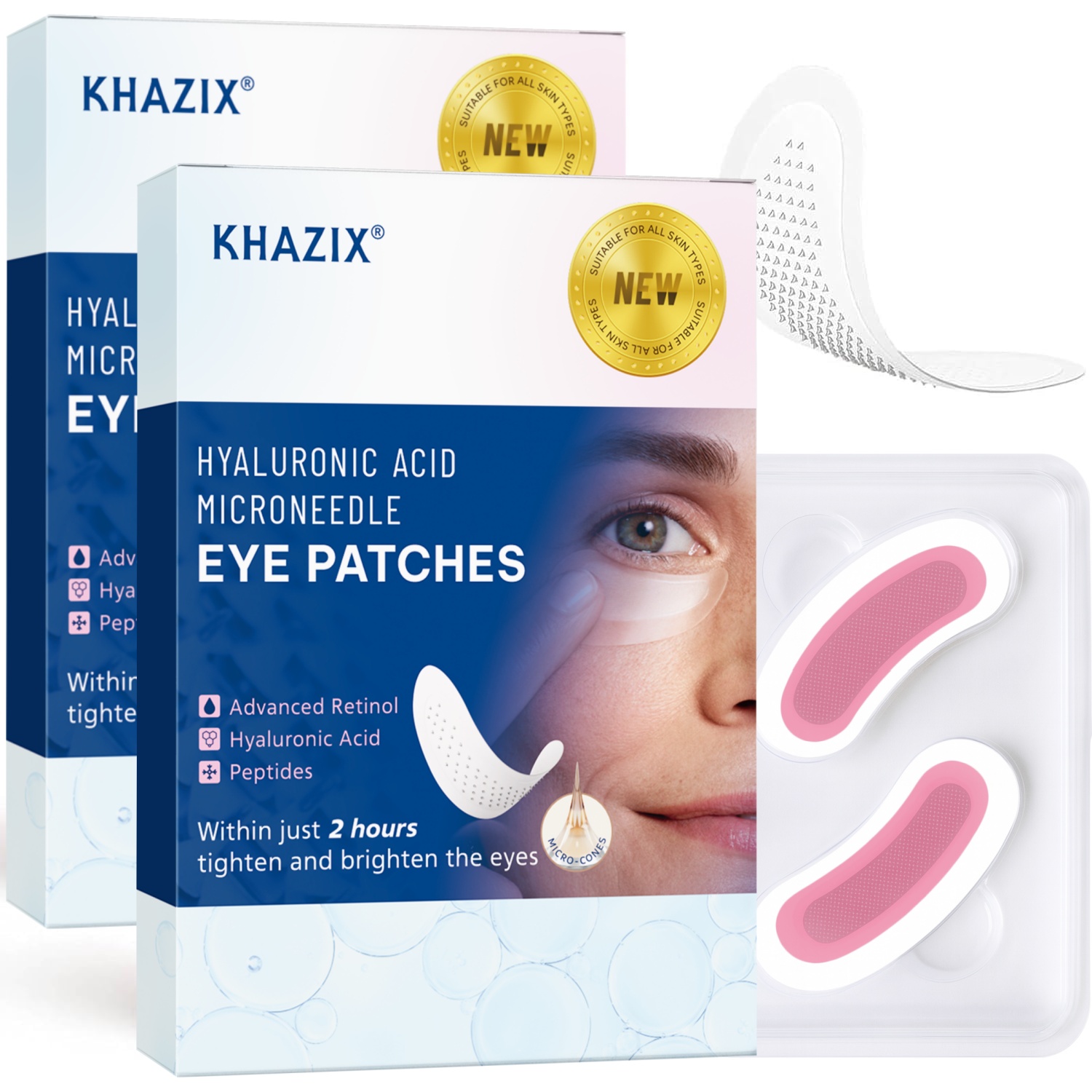 Microneedle Patch Eye - Parches de microagujas con retinol, ácido