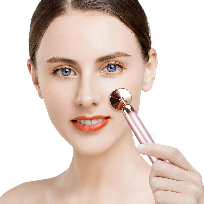 Gua Sha Tool Rose Quartz - Rodillo 3D 3 en 1, barra