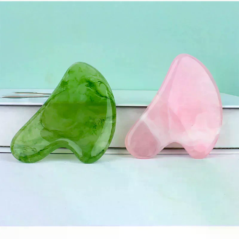 Gua Sha Tool Rose Quartz - Raspador de Jade de Piedra Natural,