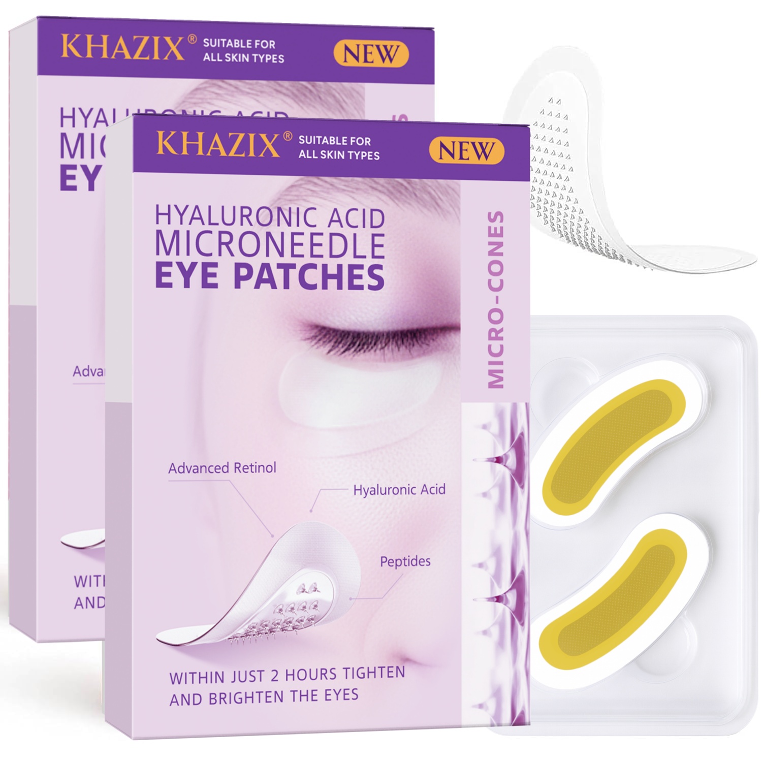 Microneedle Patch Eye - Parches de microagujas con retinol, ácido