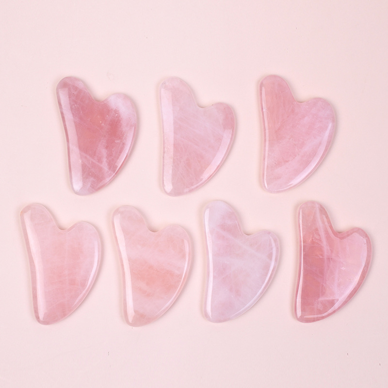 Gua Sha Tool Rose Quartz - Herramienta Gua Sha de Cuarzo Rosa