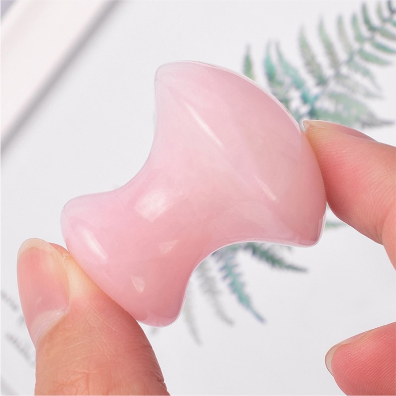 Gua Sha Tool Rose Quartz - Masaje Facial Guasha con forma de