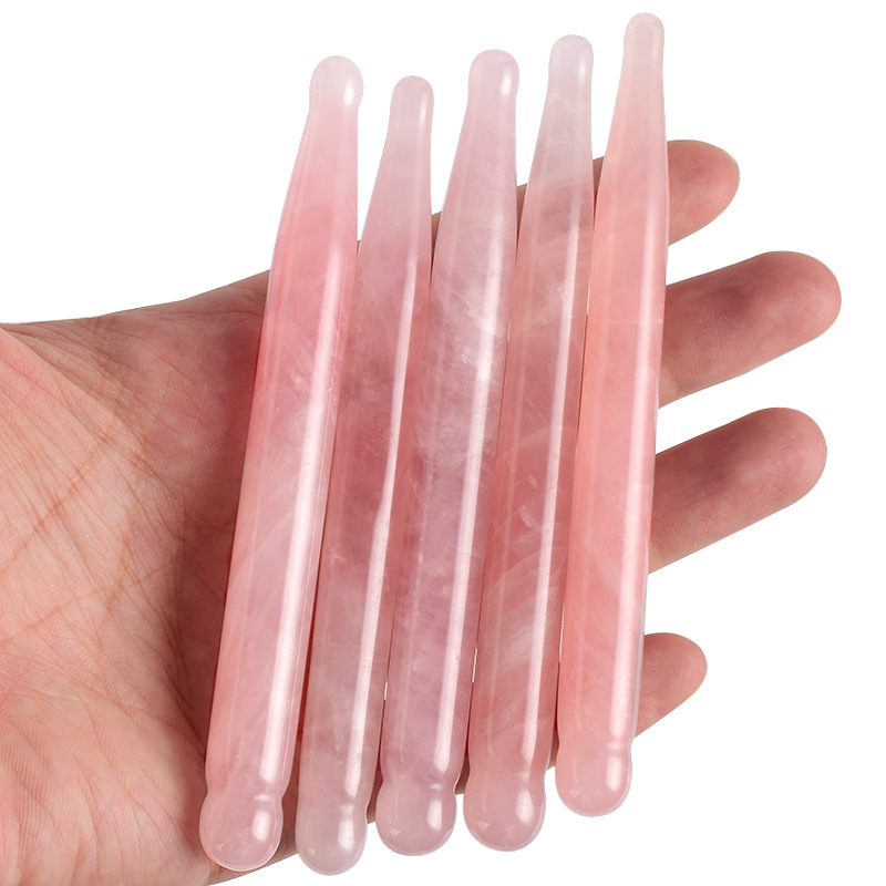 Pluma de masaje ocular, varita - Gua Sha Tool Rose Quartz reseña y precio