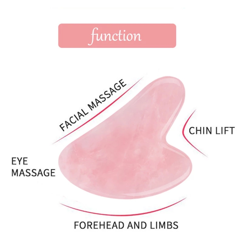 Juego de Jade Natural Gua Sha  - Gua Sha Tool Rose Quartz reseña y precio