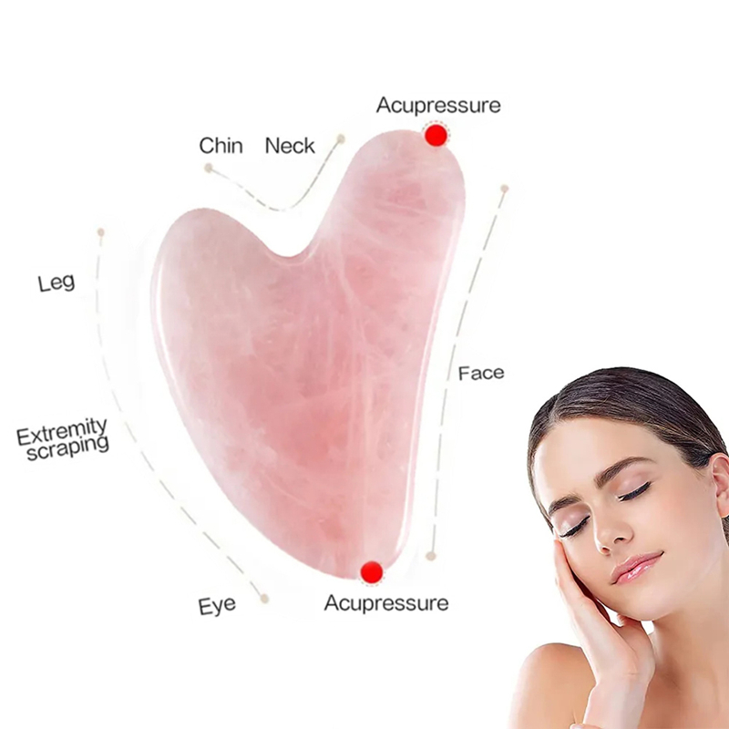 Raspador de Jade de Piedra Nat - Gua Sha Tool Rose Quartz reseña y precio